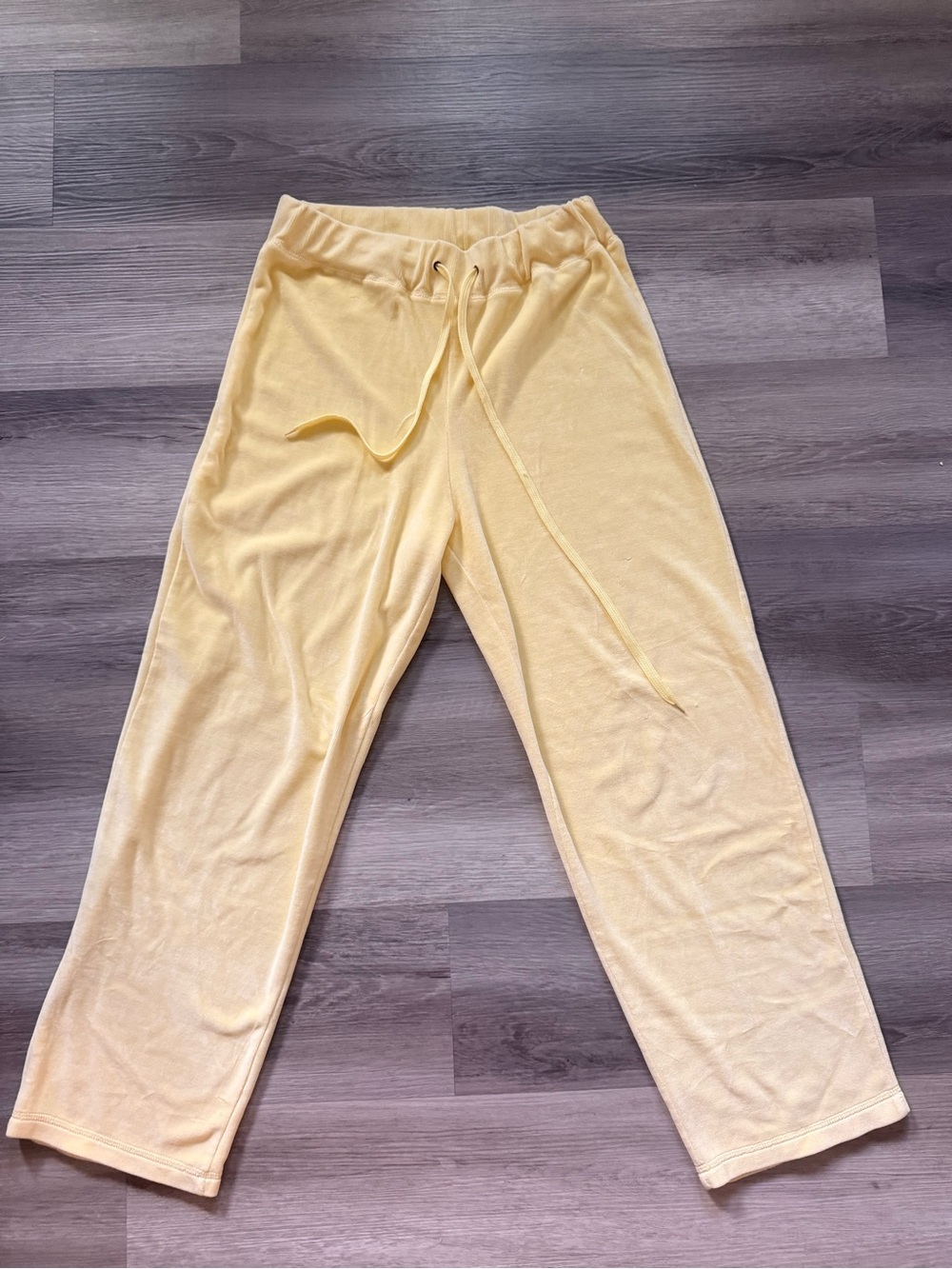 Kids Soft Yellow Drawstring Lounge Pants